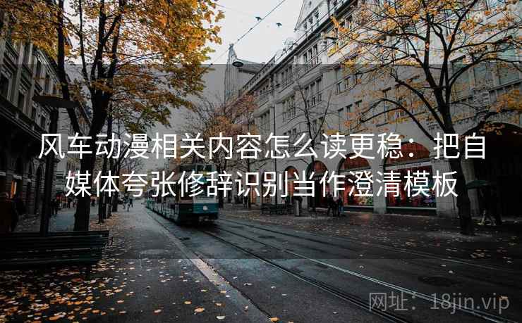 风车动漫相关内容怎么读更稳：把自媒体夸张修辞识别当作澄清模板