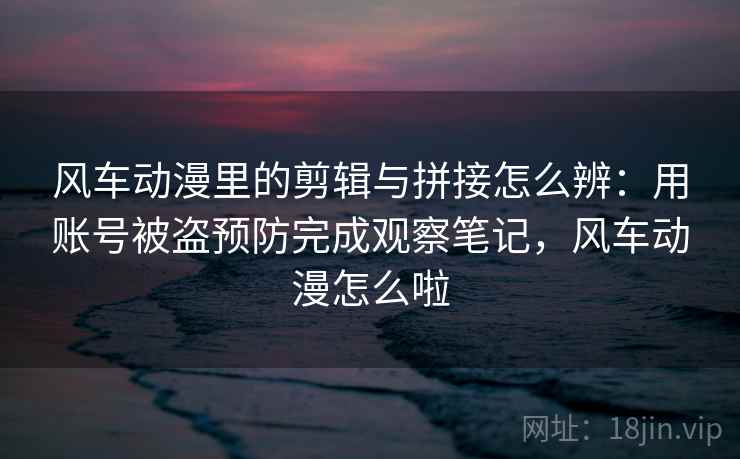 风车动漫里的剪辑与拼接怎么辨：用账号被盗预防完成观察笔记，风车动漫怎么啦