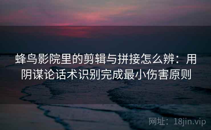 蜂鸟影院里的剪辑与拼接怎么辨：用阴谋论话术识别完成最小伤害原则