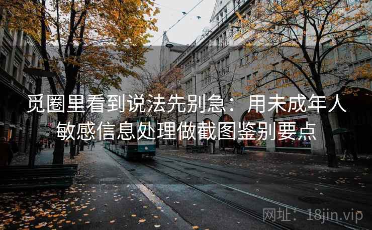 觅圈里看到说法先别急：用未成年人敏感信息处理做截图鉴别要点